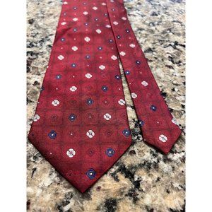 Versani Red Silk Mens Tie